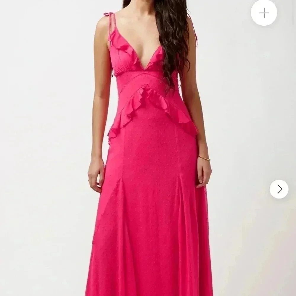 Buffalo Ruffled Corset Dress in Fuschia NWT - Picture 1 of 4